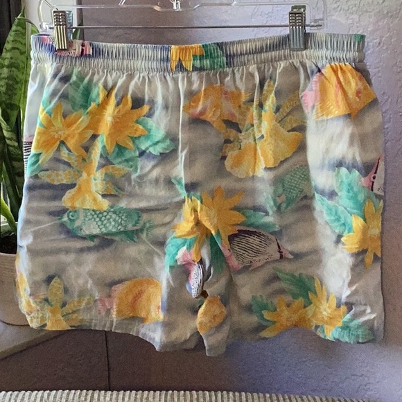 Vintage Men’s Patrick Einhorn Medium Swim Trunks Fish & Flower Design - Picture 2 of 5